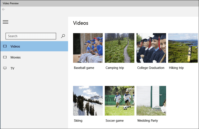 Microsoft videók előnézeti alkalmazás