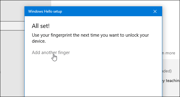 4 Windows Hello ujjlenyomat kész