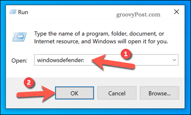 A Windows Security megnyitása a Windows futtatásával