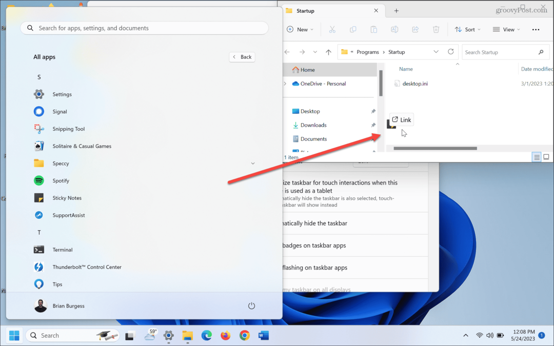 A Windows 11 megnyitása a Sticky Notes rendszerben indításkor