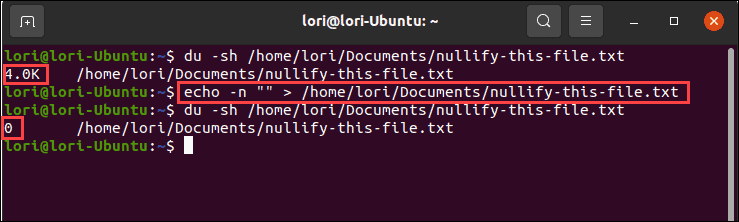 Az echo parancs használata null kimenettel Linuxban