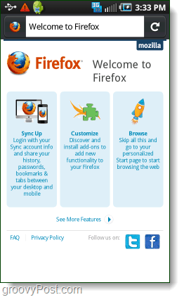 Firefox androidon