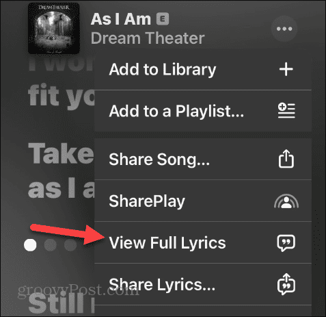 Tekintse meg a dalszövegeket az Apple Music-on