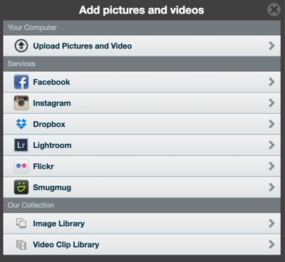 animoto fényképeket és videókat adhat hozzá