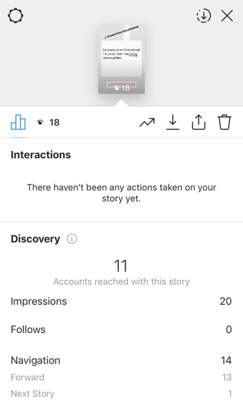 Tekintse meg az Instagram Stories ROI-adatokat, 9. lépés.