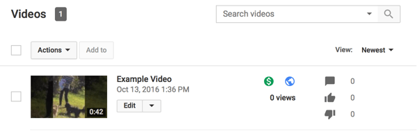 a monetizált youtube videók zöld dollárjelet mutatnak