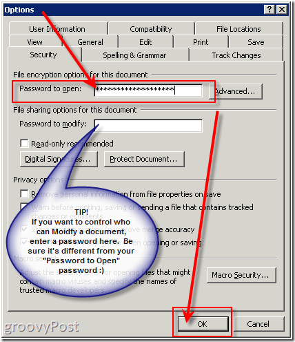 Az Office 2003 dokumentumok titkosítása