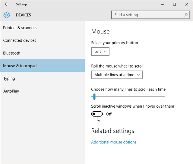 Windows 10 tipp: A háttérgörgetés be- vagy kikapcsolása