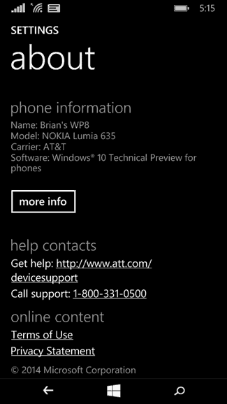 A Windows 10 műszaki előnézete telefonokhoz