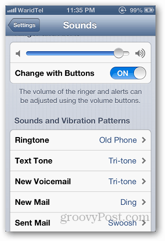 Használjon egyedi csengőhangot iPhone 2