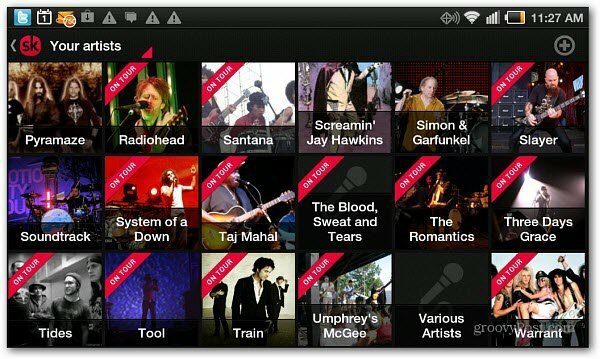 A SongKick már rendelkezik Android-alkalmazással