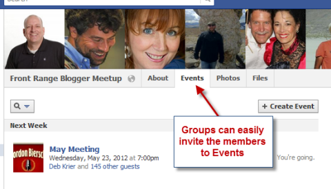 facebook csoportos rendezvények