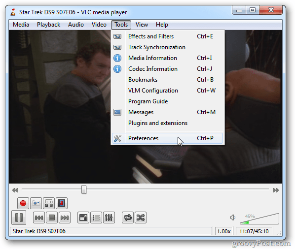 VLC beállítások