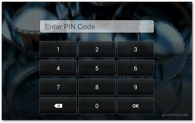 Kindle Fire HD Lock Screen Írja be a PIN-kódot