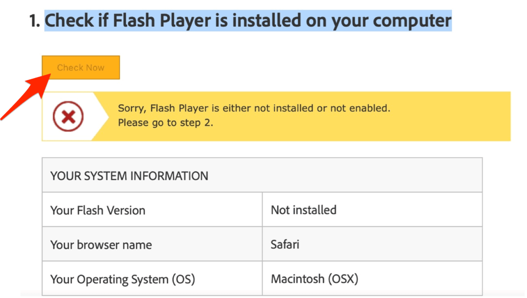 Erősítse meg az Adobe Flash eltávolítását