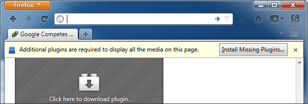 Firefox - A hiányzó plugin-értesítések letiltása