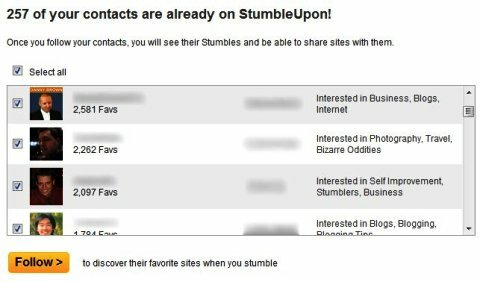Kapcsolatok a StumbleUpon-on