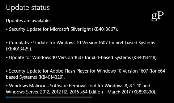 A Windows 10 összesített frissítése KB4013429 elérhető most