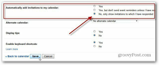 A Google+ naptári események meghívó értesítések letiltása