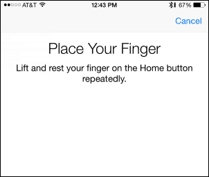 Helyezze az ujját - adjon hozzá ujjlenyomatot a Touch ID-hez