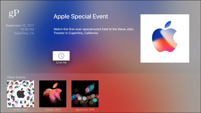 Apple különleges esemény Apple TV