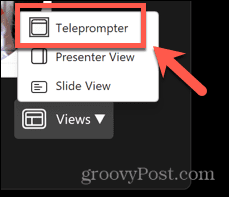 powerpoint teleprompter nézet