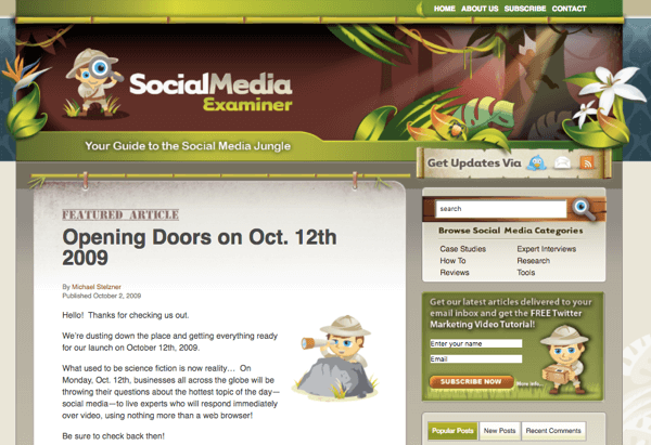 SocialMediaExaminer.com 2012 októberében.