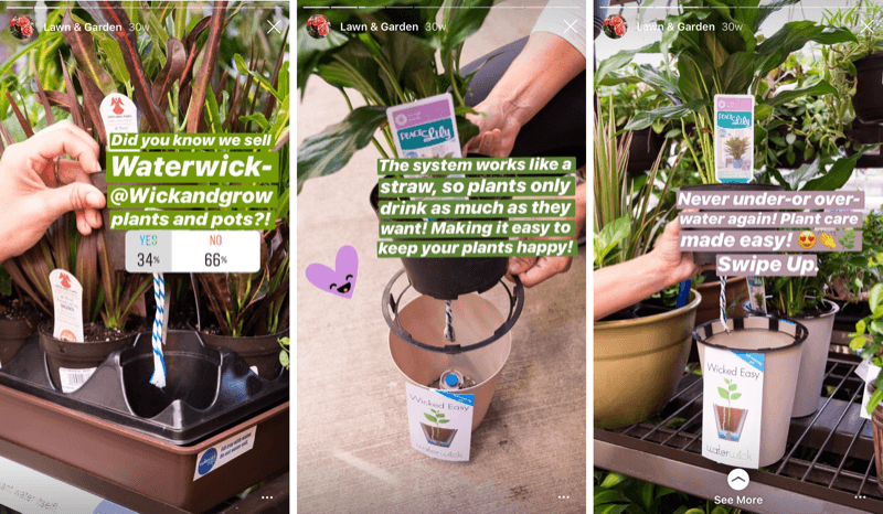 üzleti példa az Instagram-történetekben megosztott tippekre