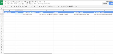 Excel táblázatkezelő sablon kép