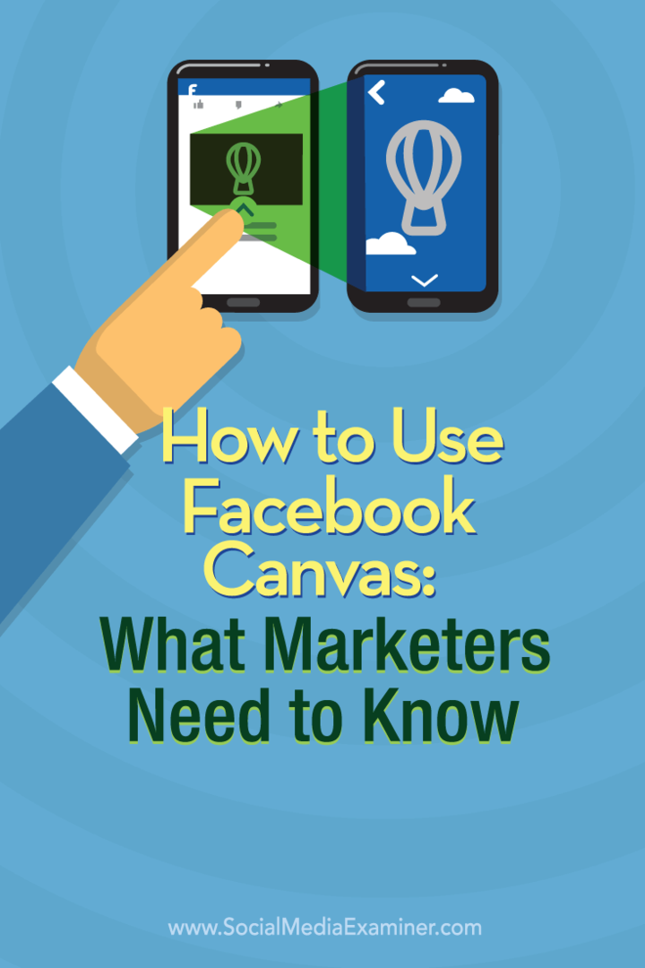 A Facebook Canvas használata: Mit kell tudni a marketingszakembereknek: Social Media Examiner