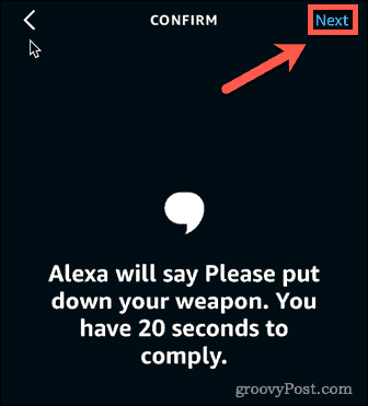 Alexa mondd megerősítést