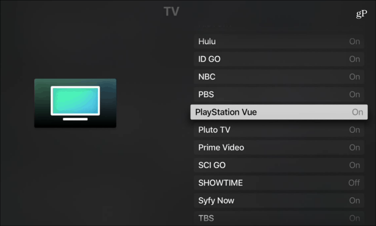 Apple TV App PlayStation Vue