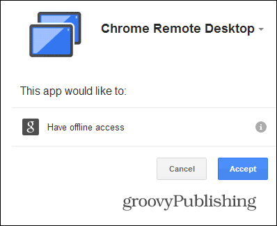 A Chrome Remote Desktop PC engedélyezése