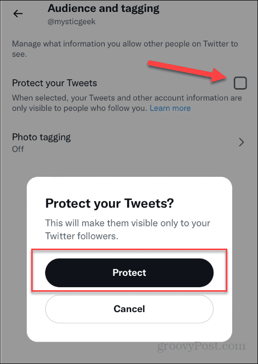 Tweetek védelme Twitter Privát