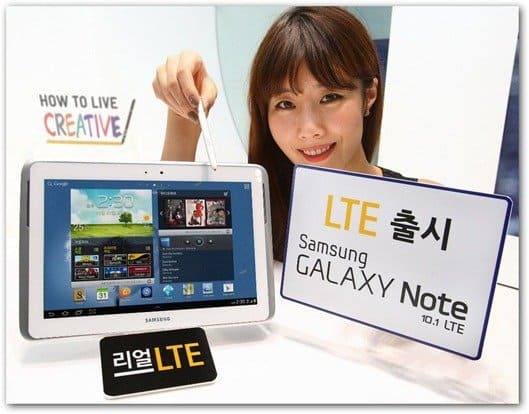 A Samsung Galaxy Note 10.1 LTE verziót kap, csak Koreában