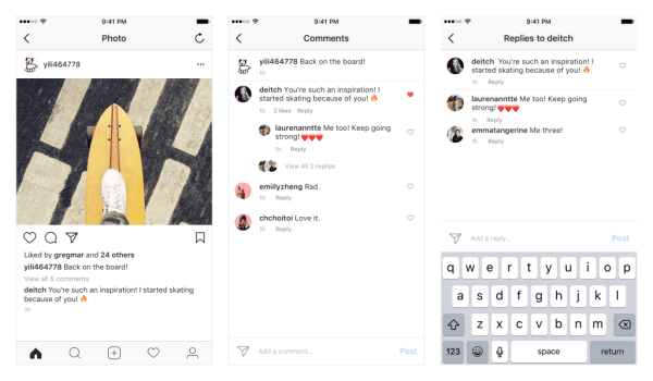 Az Instagram a következő hetekben szálas kommenteket fog közzé tenni az iOS és az Android rendszeren.