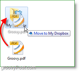 Dropbox képernyőképe - húzza át és dobja el a fájlokat, hogy online biztonsági másolatot készítsenek azokról
