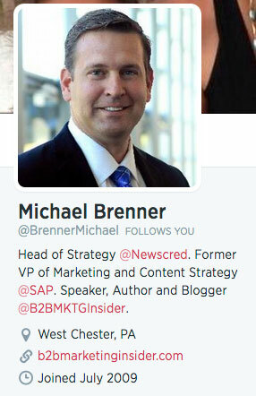 michael brenner twitter profiljának életrajza