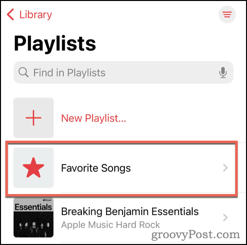Apple Music Favourites Playlist