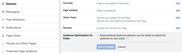 facebook közönség optimalizálás a bejegyzésekhez