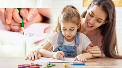 A ceruza rögzítésének módja a gyermekek számára! Hogyan tanítsuk meg a gyerekeket a ceruza tartásáról? Tollmegtartási kor ...
