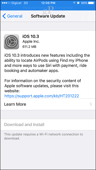 Apple iOS 10.3 - Frissítsen és mit tartalmaz?