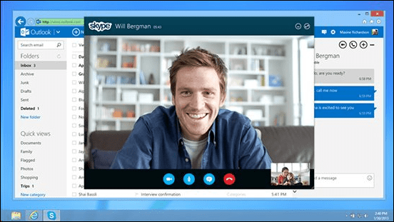 Skype Most elérhető az Outlook.com e-mailben