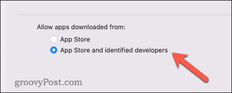 Alkalmazásletöltés engedélyezése Mac számítógépen