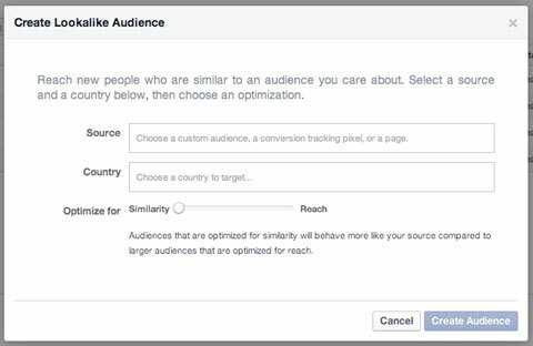 látszólagos közönség létrehozása a facebook-on