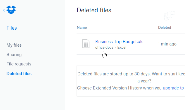 Visszaállítsa a fájlok törölt vagy korábbi verzióit a Dropboxból