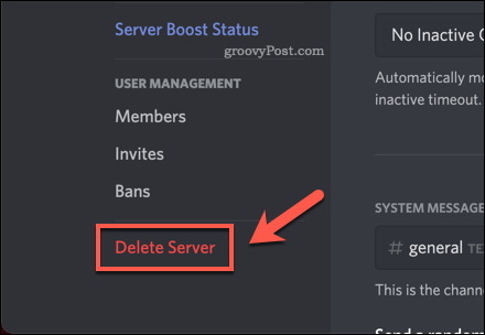 Discord server kiszolgáló opció