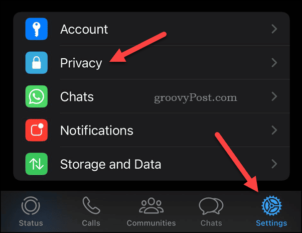 Nyissa meg a WhatsApp adatvédelmi beállításait iPhone-on