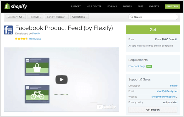 Facebook termékcsatorna a Flexify bővítményoldal segítségével