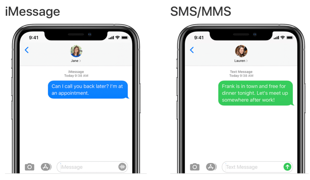 Üzenetek a macOS Big Sur iMessage vs SMS-ben